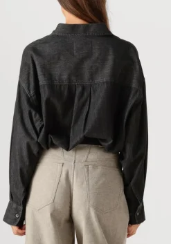 antraciet closed blouses cape shirt