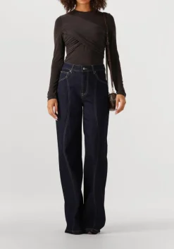 antraciet co'couture top camilla drape longsleeve blouse