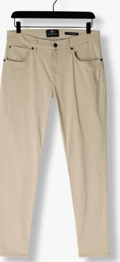 beige 7 for all mankind slim fit jeans 5-pocket slimmy stretch sateen