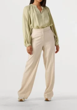 beige aaiko pantalon sonja stripe vis 526