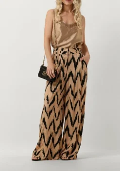 beige aaiko wijde broek frederique ikat vis 528