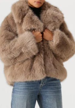 beige alter ego faux fur jas novi