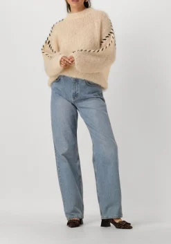 beige american dreams trui catio mohair stitch pullover