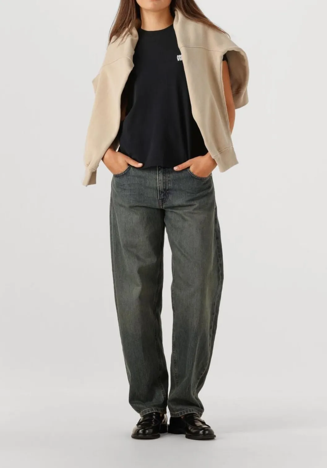 beige american vintage trui plizzy