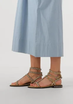 beige ash platte sandalen play