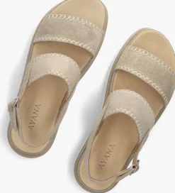 beige ayana platte sandalen 11864