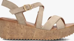 beige ayana sandalen met hak 722032