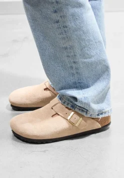 beige birkenstock instappers boston bs