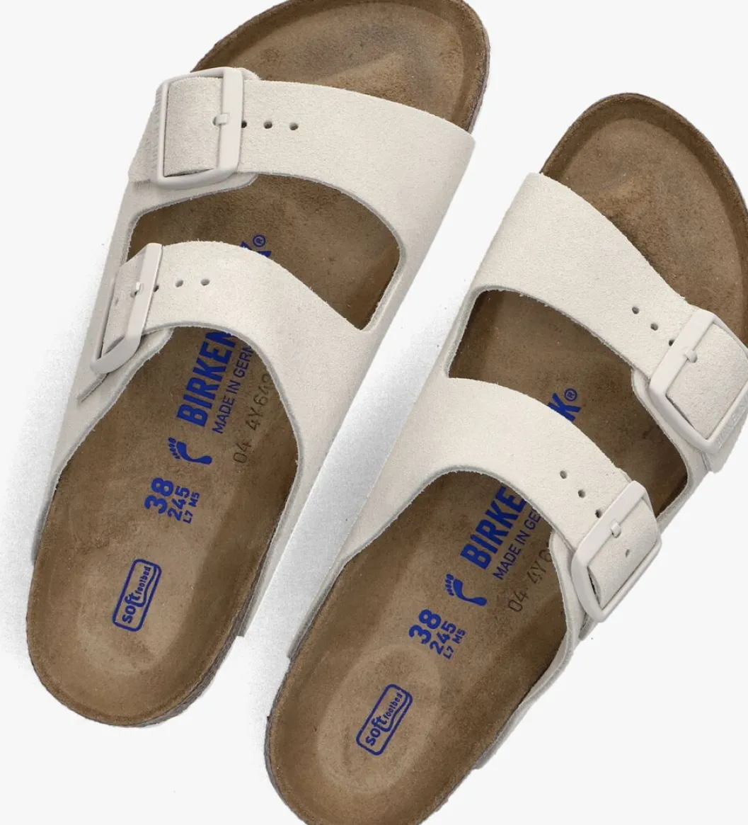 beige birkenstock teenslippers arizona soft