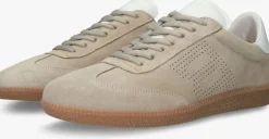 beige blackstone lage sneakers lime wren perf