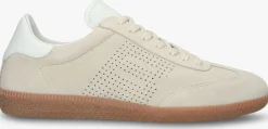 beige blackstone lage sneakers lime wren perf woman