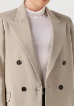 beige closed blazer fitted doublebreasted