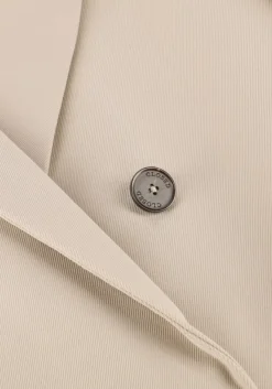 beige closed blazer fitted doublebreasted