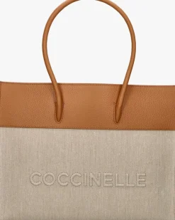 beige coccinelle handtas myrtha