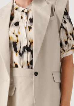 beige co'couture blazer lisacc linen wing vest
