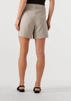 beige co'couture broeken vidacc crop pleat shorts