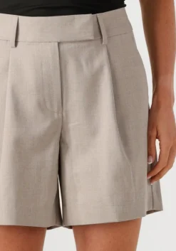 beige co'couture broeken vidacc crop pleat shorts