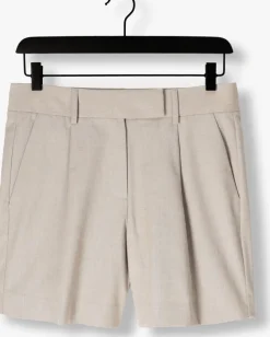 beige co'couture broeken vidacc crop pleat shorts