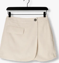 beige co'couture korte broek lisacc linen wrap skort
