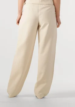beige co'couture pantalon volacc barrel pleat long pant