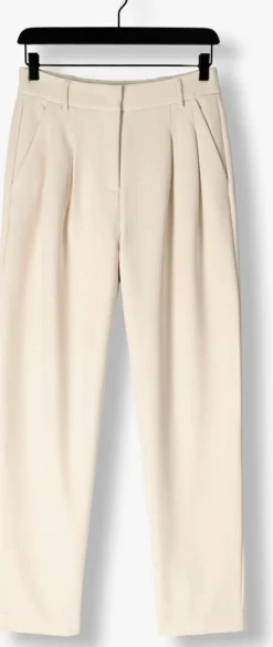 beige co'couture pantalon volacc barrel pleat long pant