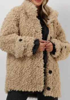 beige co'couture teddy jas teddy mix jacket