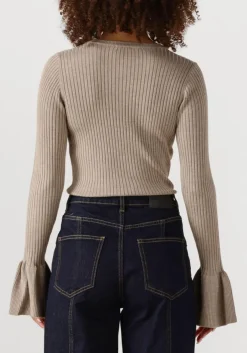 beige co'couture top balin wide cuff knit