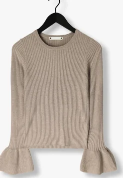beige co'couture top balin wide cuff knit