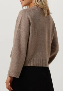 beige co'couture trui maja crop o knit