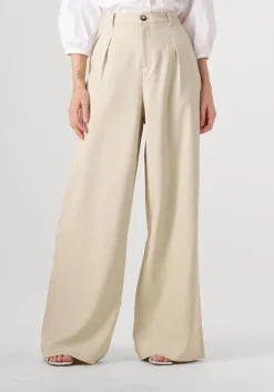 beige co'couture wijde broek nanacc pleat ll pant