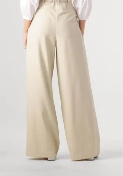 beige co'couture wijde broek nanacc pleat ll pant