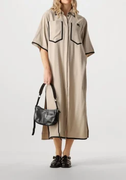 beige copenhagen muse midi jurk si shirt dress