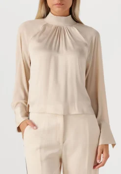 beige dante6 blouses estela silk mixed top