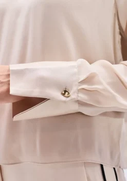 beige dante6 blouses estela silk mixed top