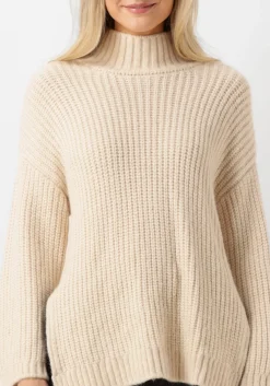 beige dante6 trui rayure oversized sweater