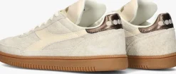 beige diadora sneakers gold indoor