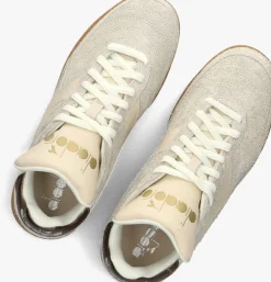 beige diadora sneakers gold indoor