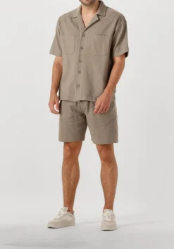 beige drykorn korte broek brikko 522160