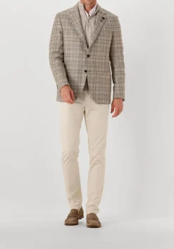 beige filippo de laurentiis trui mezza zip ml r.merino