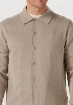 beige filling pieces trui knit dress shirt