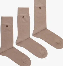 beige floris van bommel sokken de katoener