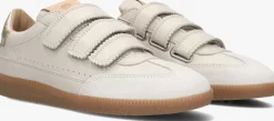 beige fred de la bretoniere lage sneakers pearl valencia leather