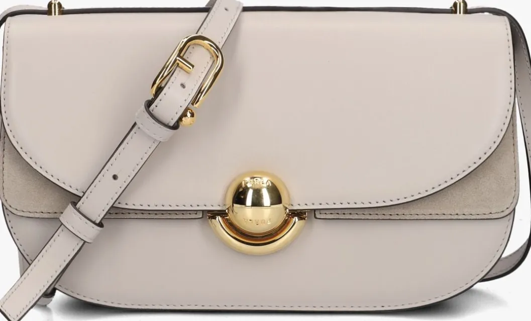 beige furla schoudertas sfera s shoulder bag