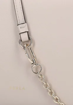 beige furla schoudertas vitello sidney