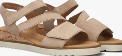 beige gabor platte sandalen 754.1