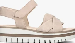 beige gabor platte sandalen 622.1