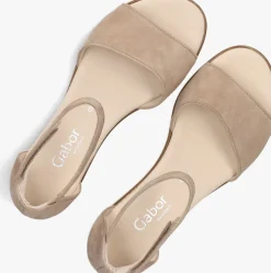 beige gabor sandalen met hak 780.2