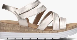 beige gabor sandalen met hak 702.2