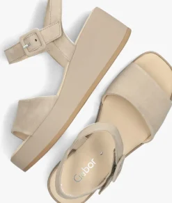 beige gabor sandalen met hak 531