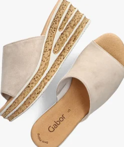 beige gabor slippers 650.1